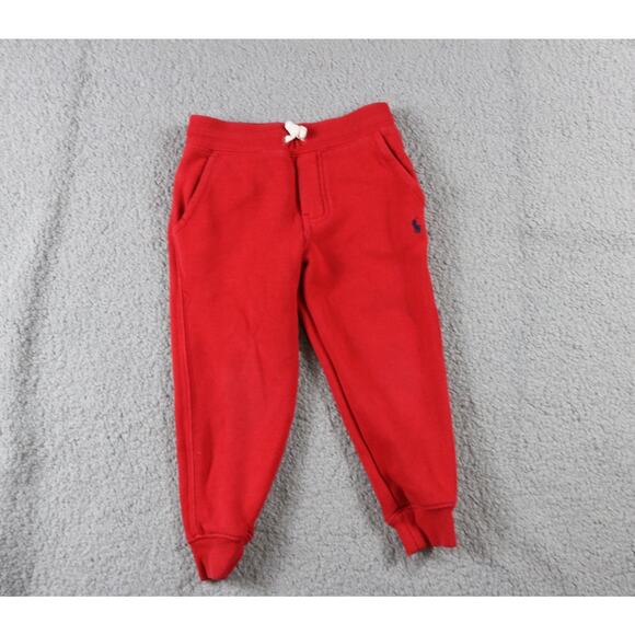 Polo Ralph Lauren Kids Sweatpants 4T Red Embroidered Logo Boys Girls Vintage - Picture 1 of 6